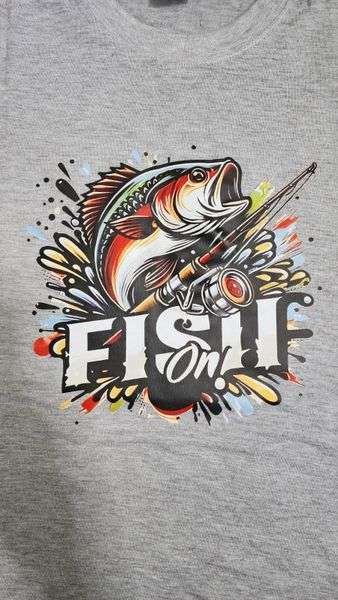 DTF Printed T Shirt Fish On