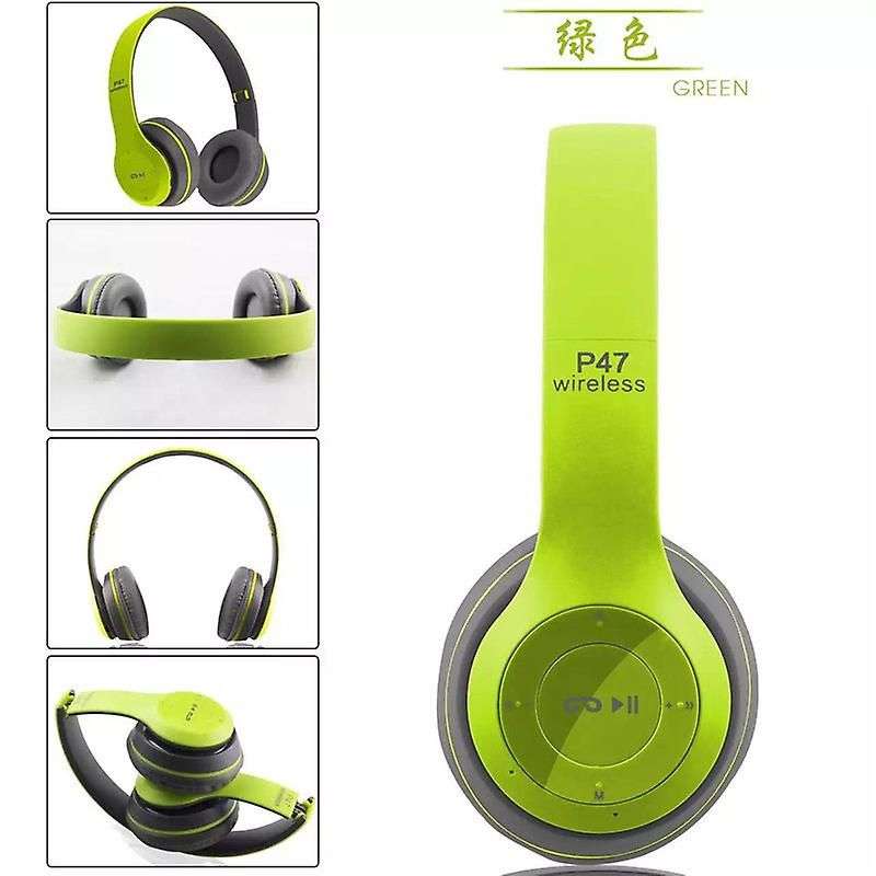 P47 Wireless Bluetooth Headphones - Green