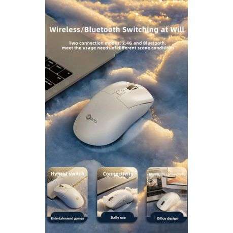 Lenovo Lecoo - WS216 - 2.4Ghz Silent & Comfortable Wireless Mouse - White