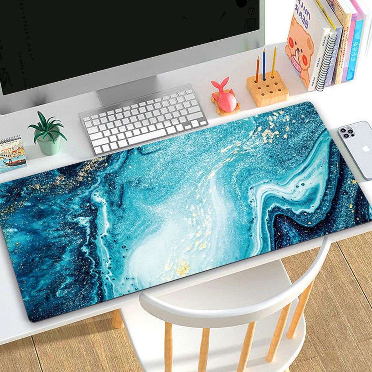 Non-Slip Premium Marble Desk Pad