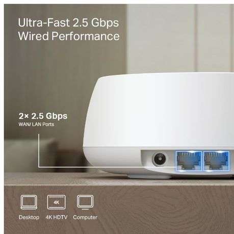 Tp-Link - Deco BE25 BE3600 WiFi 7 Mesh , Dual 2.5Gbps Ports, HomeShield - 3 Pack - Tp-Link - Deco...