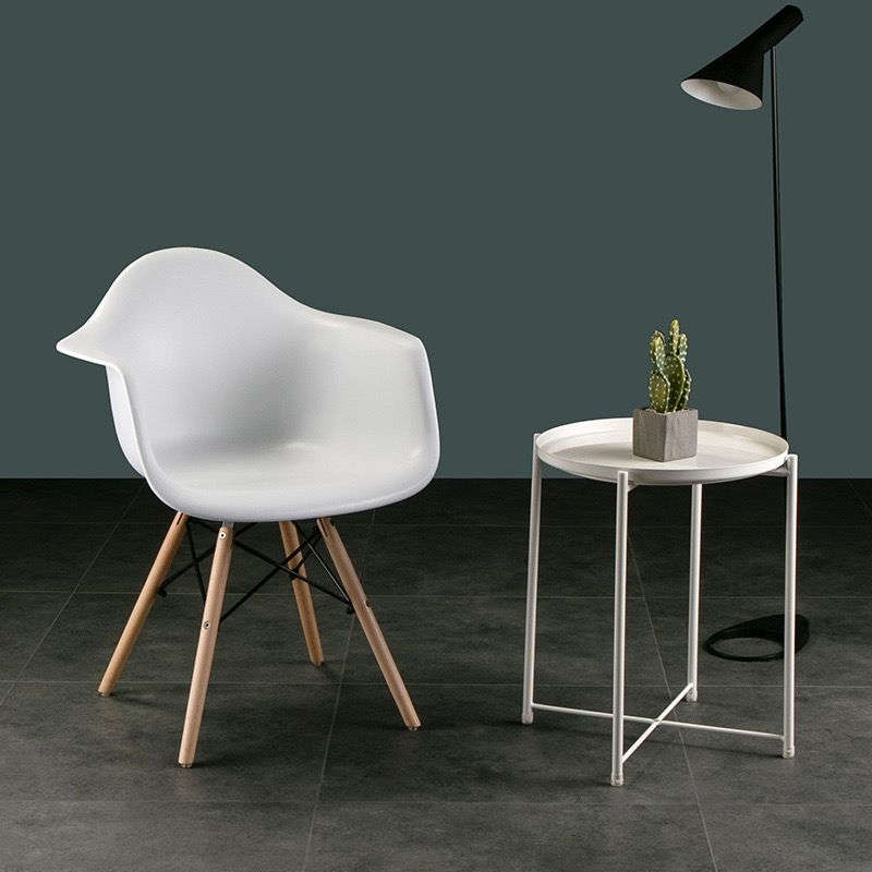 Modern Bucket Chairs For Living Or Dining Areas - White - 4 Pack