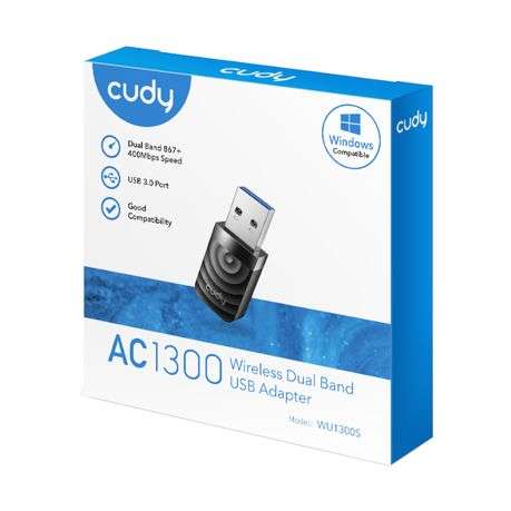 Cudy - AC1300 High Gain USB WiFi Adapter - Cudy - AC1300 High Gain USB WiFi Adapter