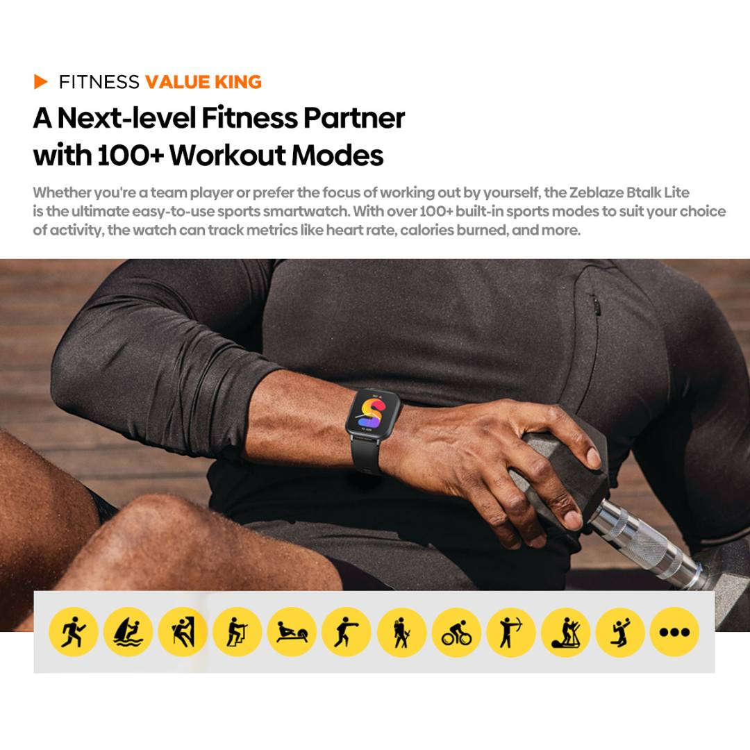 BTALK LITE - IP68 Water Resistant Smart Watch - Black