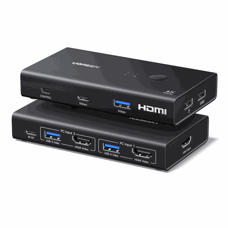 Ugreen - HDMI 2.0 Kvm Switch 2-In-1 Out - Ugreen - HDMI 2.0 Kvm Switch 2-In-1 Out