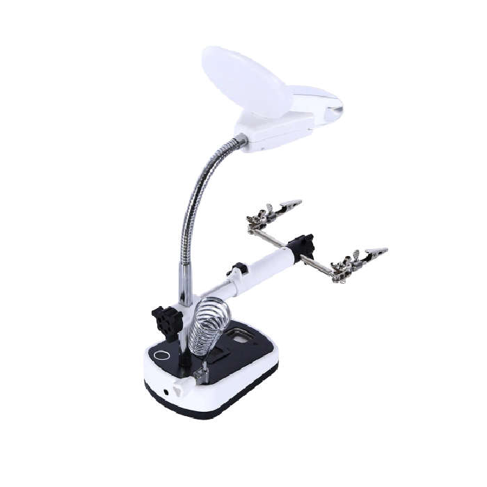 Auxiliary Clamp Magnifier with Adjustable Warm and Cold LED Light