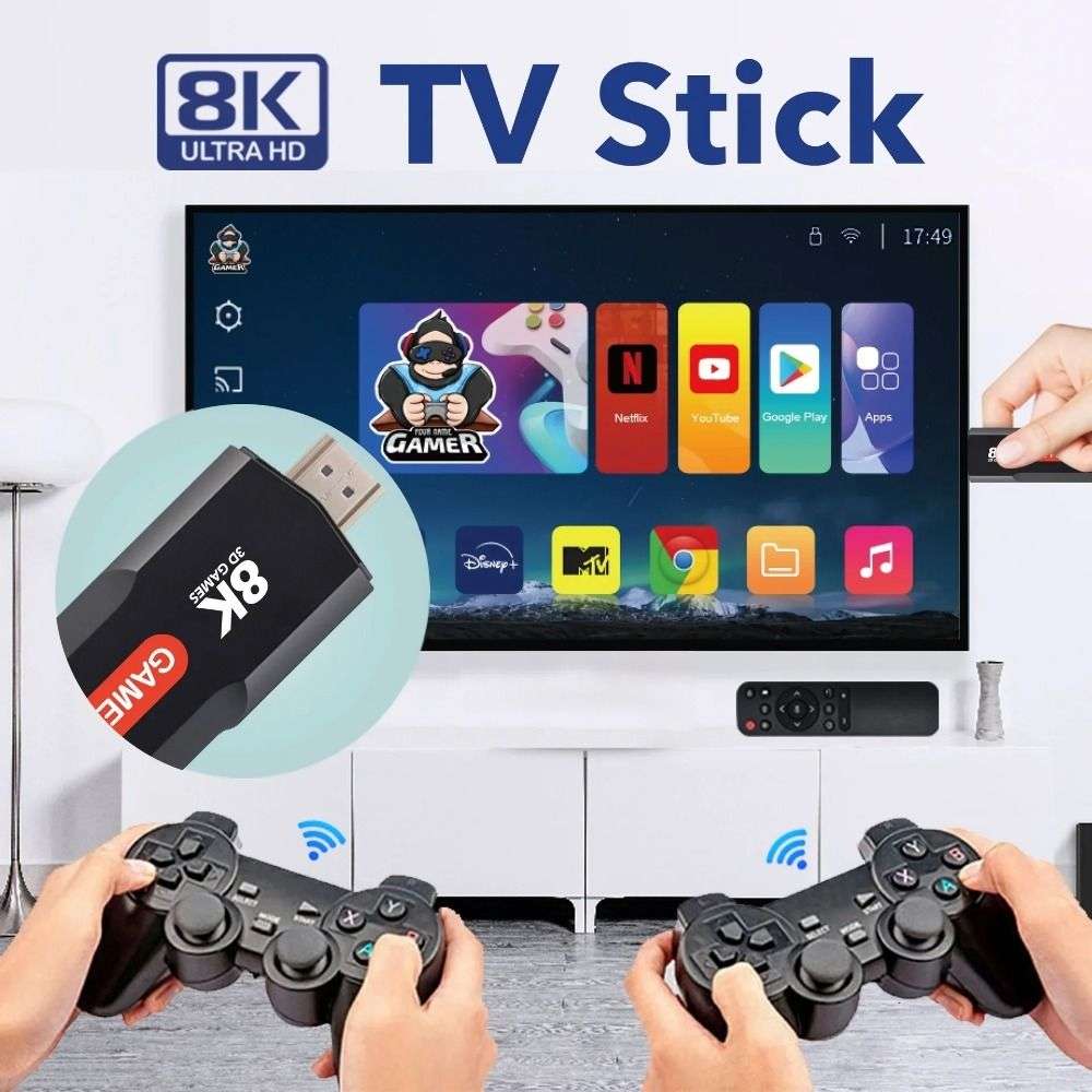 USB 2.0 Dual System Game Stick 8K Retro Video Games Console
