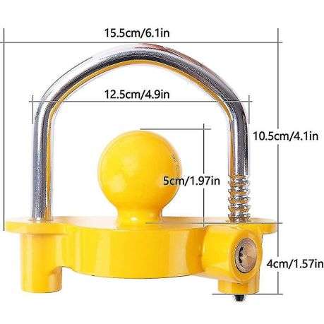 Trailer Coupler Lock with 2 Keys