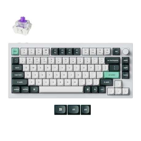 Keychron - Q1H-P1 QMK Wireless Custom Keyboard - White - Keychron - Q1H-P1 QMK Wireless Custom Ke...