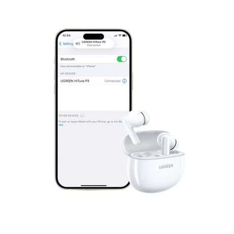 Ugreen - HiTune P3 In-Ear Wireless Earbuds-White - Ugreen - HiTune P3 In-Ear Wireless Earbuds-White