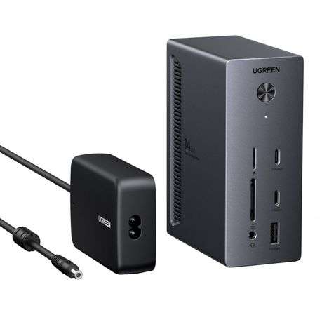 Ugreen - 14-in-1 USB Type-C TO USB/2x HDMI/DP/RJ45 Docking Station - Ugreen - 14-in-1 USB Type-C ...
