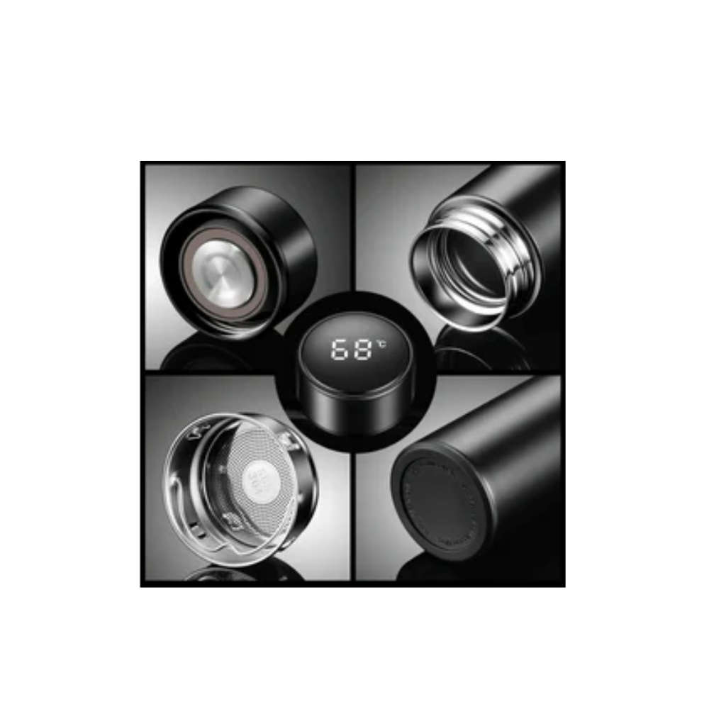 Digital Thermometer Flask - Satin Black - 500ml