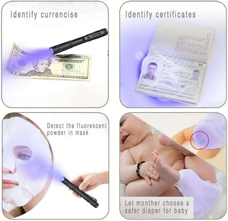 395NM UV Black Light Flashlight