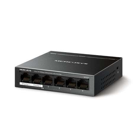 Mercusys - MS106LP 6-Port 10/100Mbps Desktop Switch with 4-Port PoE+ - Mercusys - MS106LP 6-Port ...