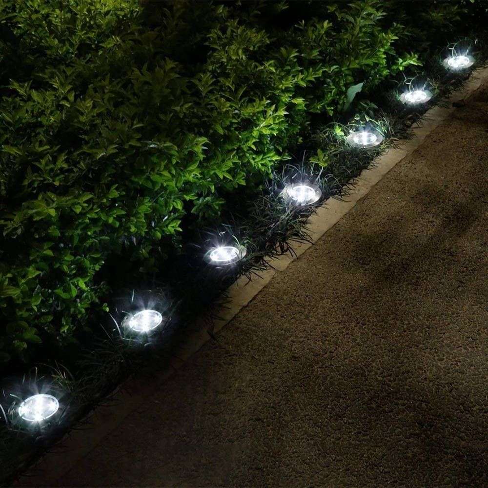 Solar Ground Light Waterproof - Pack Of - 8 Ground Garden Light Spot Light