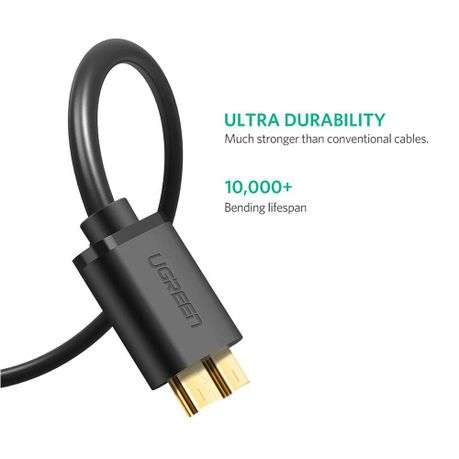 Ugreen - USB to Micro USB, 5Gbps SuperSpeed Cable - 0.5m - Ugreen - USB to Micro USB, 5Gbps Super...