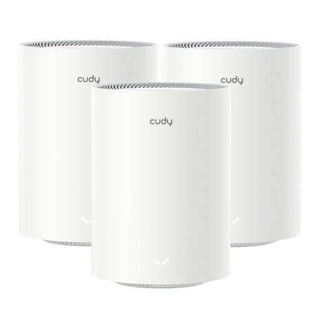 Cudy - AX3000 Wi-Fi 6 Mesh Kit 3 Pack - White - Cudy - AX3000 Wi-Fi 6 Mesh Kit 3 Pack - White