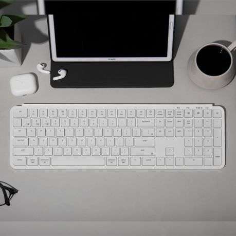 Keychron - B6 Pro Ultra-Slim 100% Wireless Keyboard - Ivory White - Keychron - B6 Pro Ultra-Slim ...