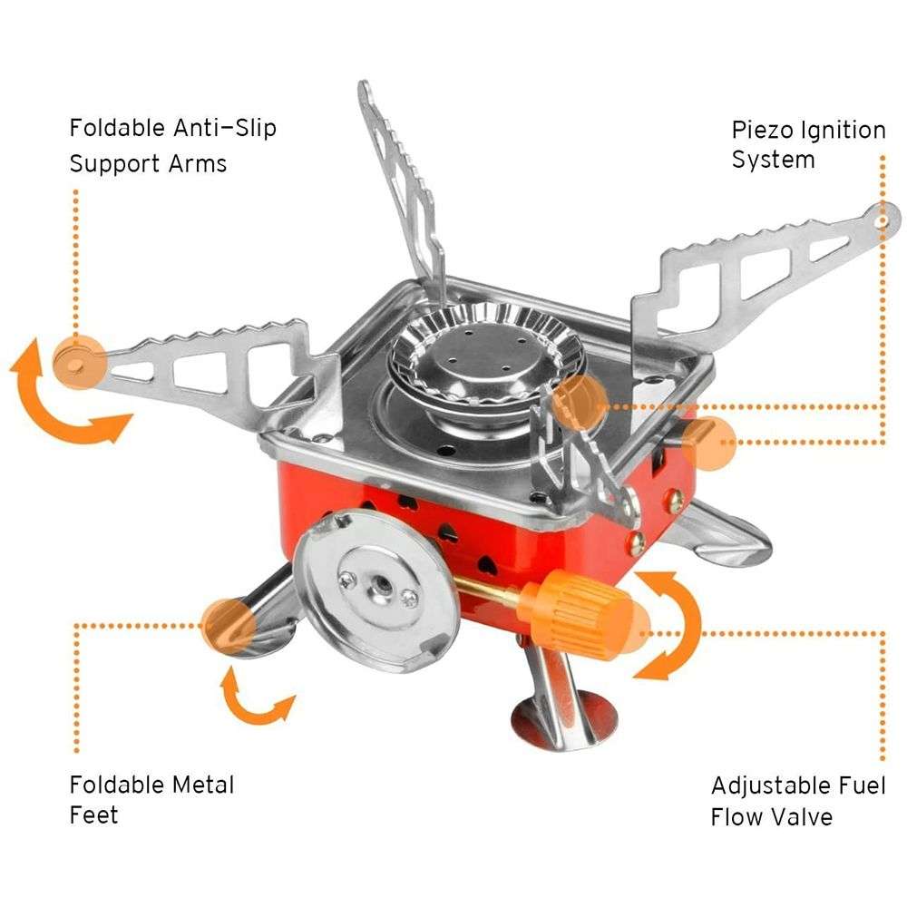 Foldable Ultralight Square Camping Stove for Camping & Hiking