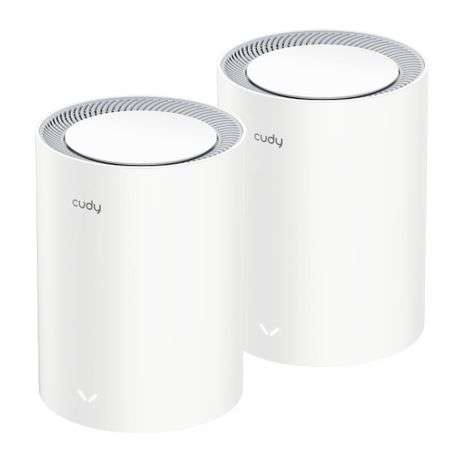 Cudy - AX3000 Wi-Fi 6 Mesh Kit 2 Pack - White - Cudy - AX3000 Wi-Fi 6 Mesh Kit 2 Pack - White
