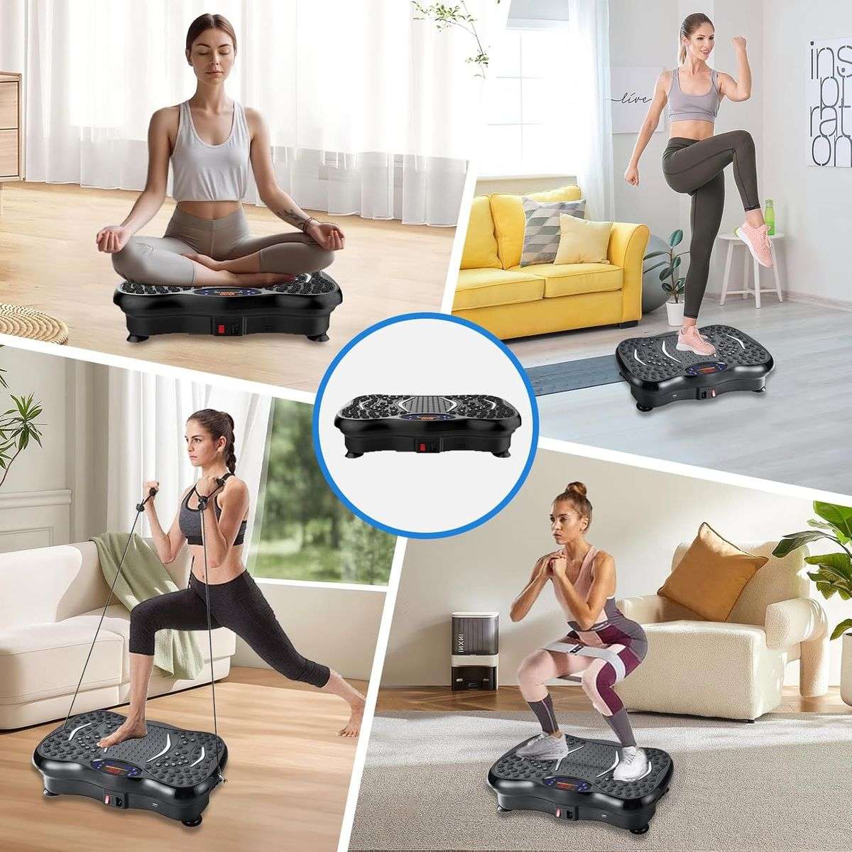 Whole Body Exercise 3D Slim Machine Vibration Plate Fitness Massager - Red