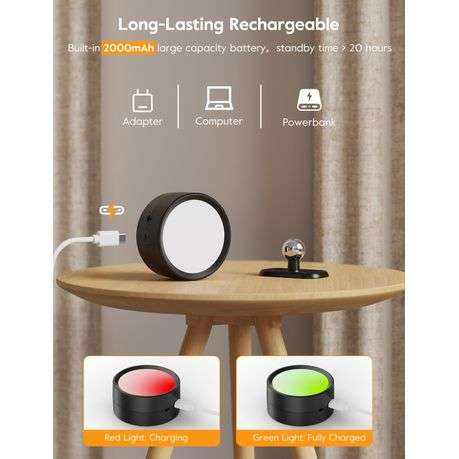 Wall-Mounted 2 Pack LED Magnetic Wall Sconce Lights, USB Rechargeable Light With Remote