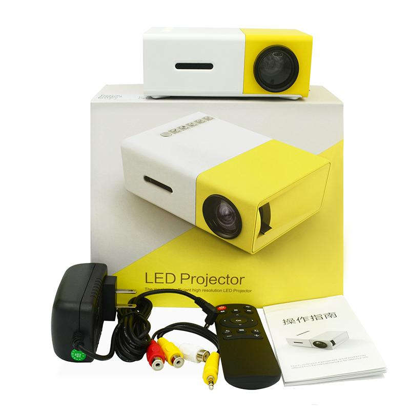LED Portable HD Mini Projector - Yellow - RN-20