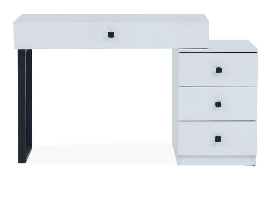 Elegant white with black finishes dressing table