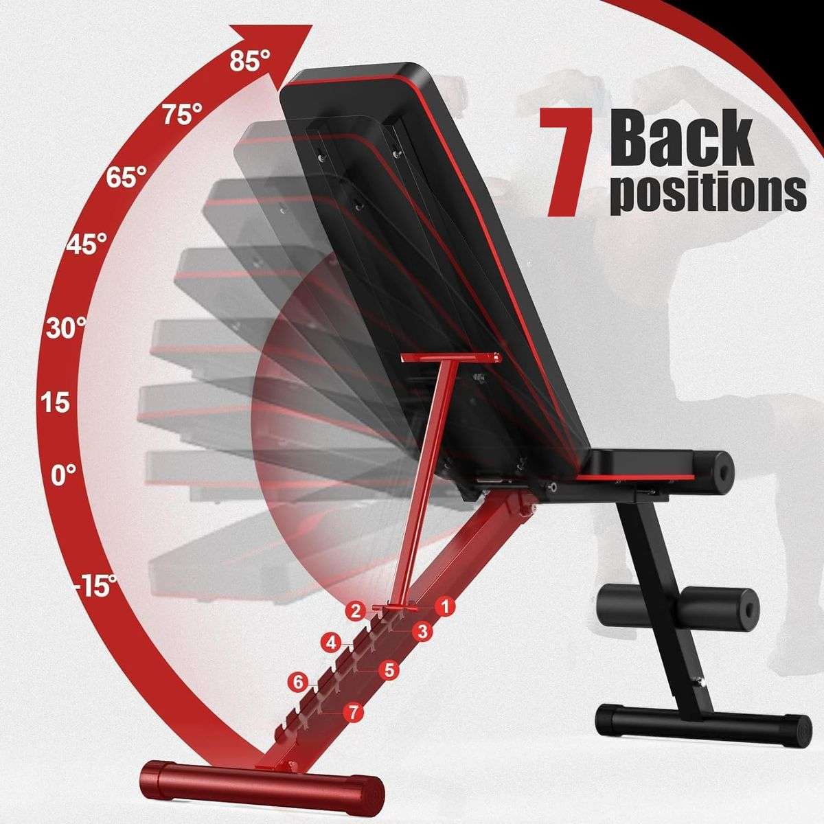 Adjustable Weight Bench Dumbbell Strength Training Foldable Home Gym Workout