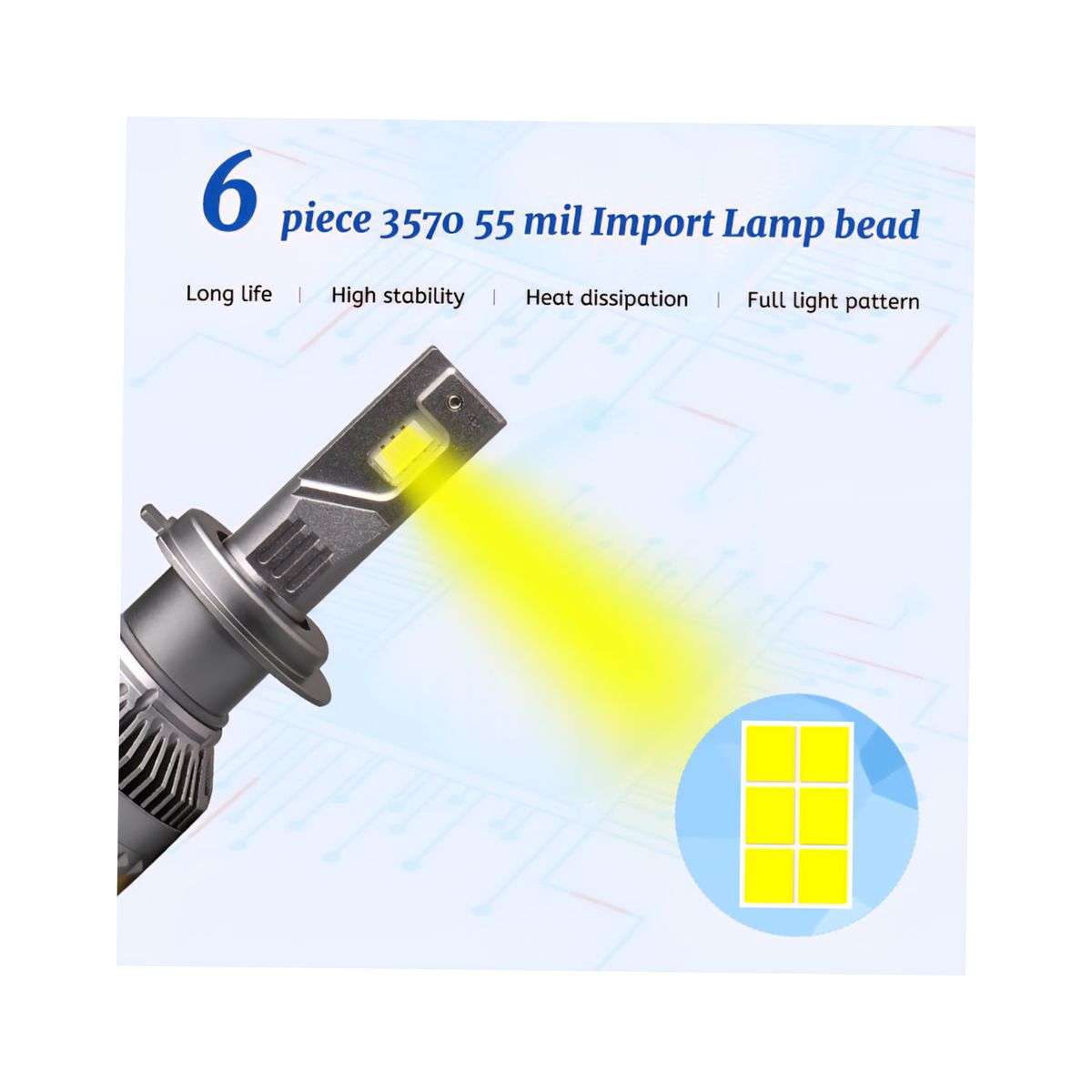9005 26000LM 200w LED Canbus Headlight Bulbs- Pack Of 2