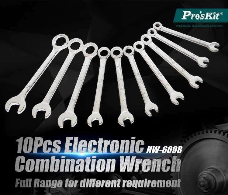 Proskit, Wrench Set, Combination, Metric, 10 Piece
