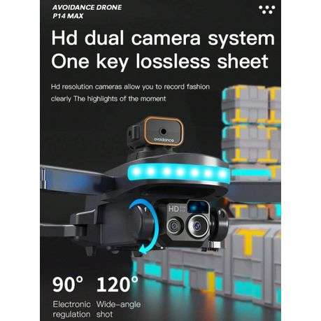 P14 MAX- Aerial Drone With Auto Return And One Key Takeoff/Landing - Black