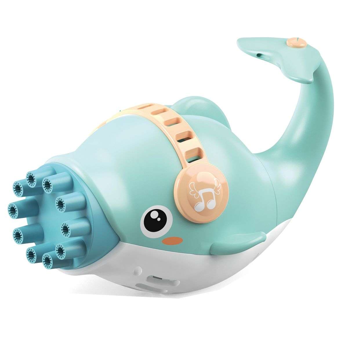 JB LUXX 19cm 10 HOLE Gatling Electric Bubble Machine - Blue Dolphin (SECOND HAND)