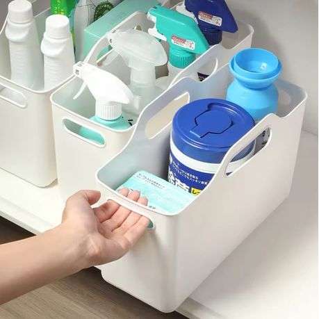 Handled Storage Baskets for Home Organisation 2 Piece Set