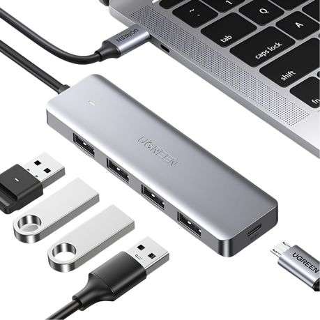 Ugreen - 4-in-1 Type-C Hub | USB 3.0 | Type-C - Ugreen - 4-in-1 Type-C Hub | USB 3.0 | Type-C