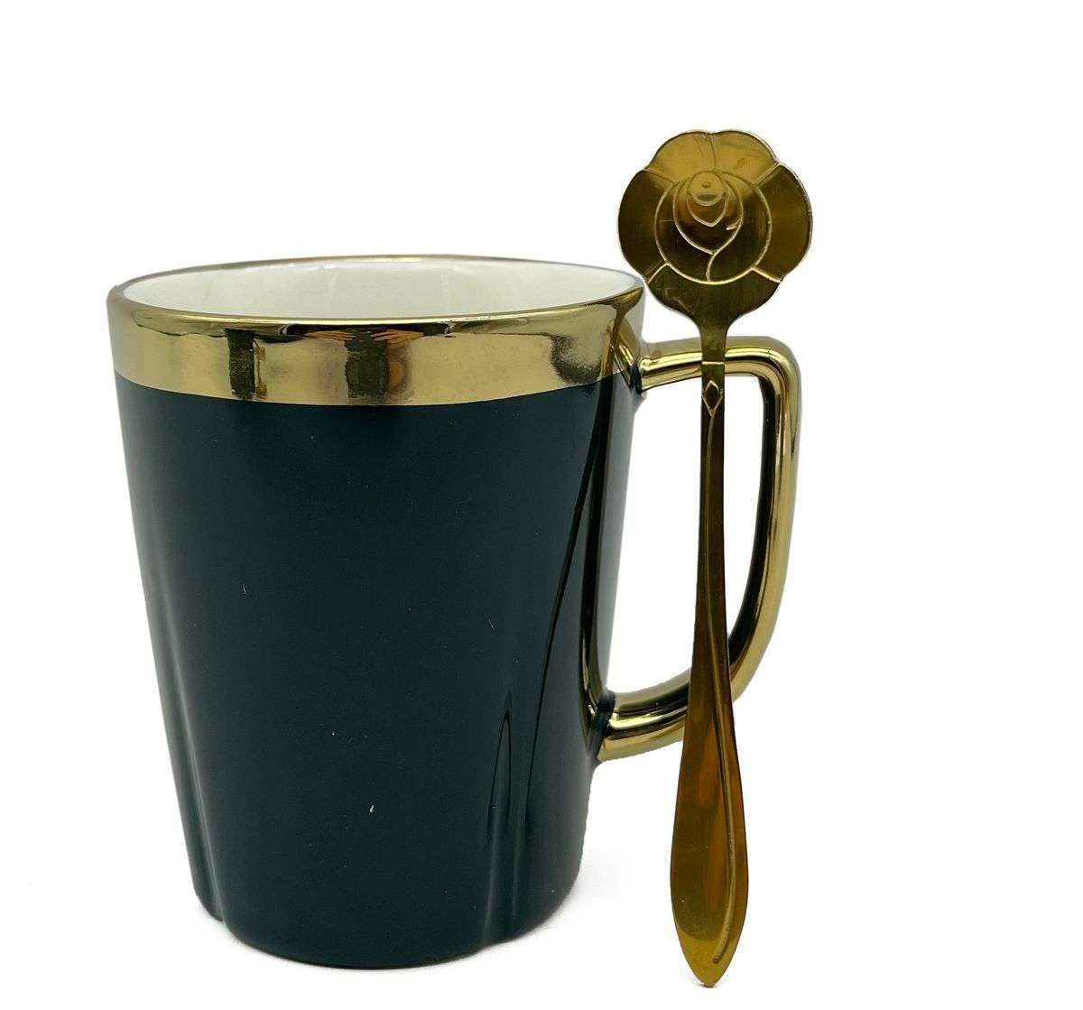 Elegant King 5-Piece Round Shape Tea and Coffee Mug Set - Emerald (Display Model)(No Plate)