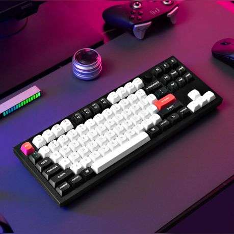 Keychron - Q3 HE QMK 80% Wireless Custom Mechanical Keyboard (Nebula Switch)  Carbon Black - K...