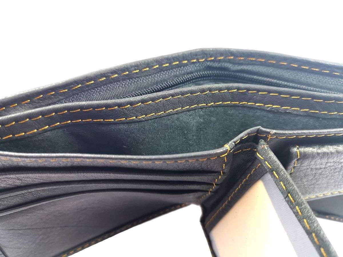 Men's Wallet Genuine Leather Black 861-01