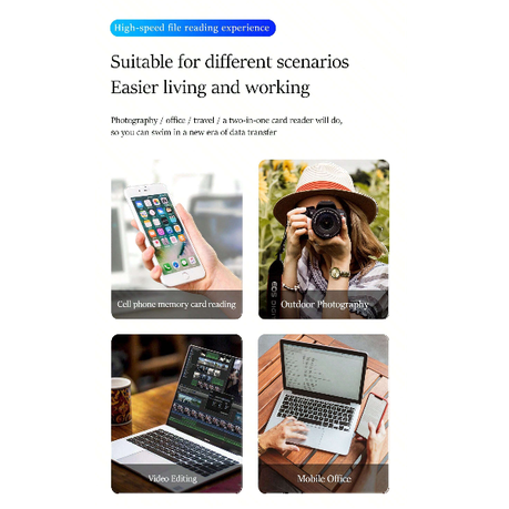 Lenovo - TC101 - 2-in-1 SD Card Reader and USB-C Adapter - Black