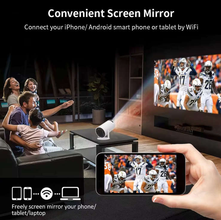 4K Wifi Portable Smart Projector Android OS - LED Light Source Projector TV