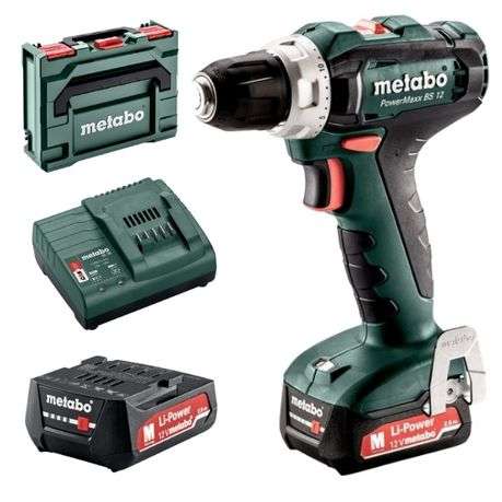 Metabo - Drill (Cordless) Screwdriver Powermaxx BS 12 (601036500) - Metabo - Drill (Cordless) Scr...