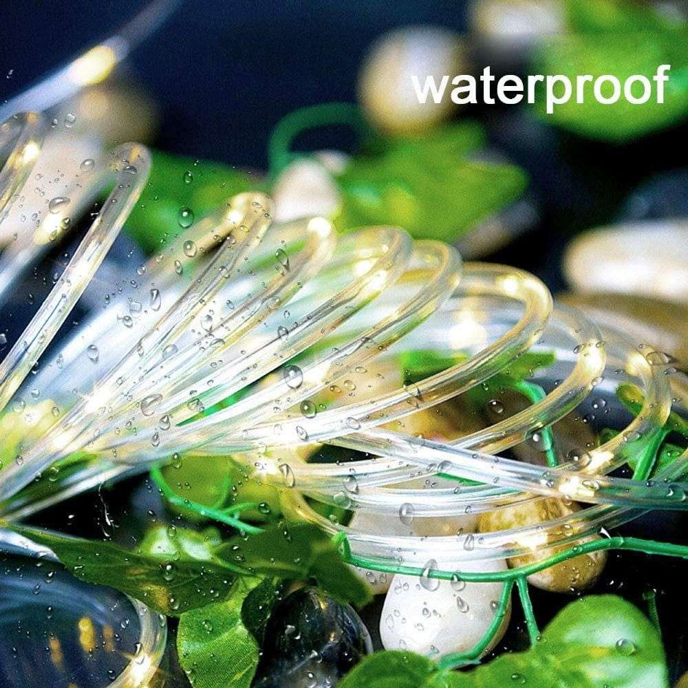 12m Solar Outdoor RGB 100LED Tube Light