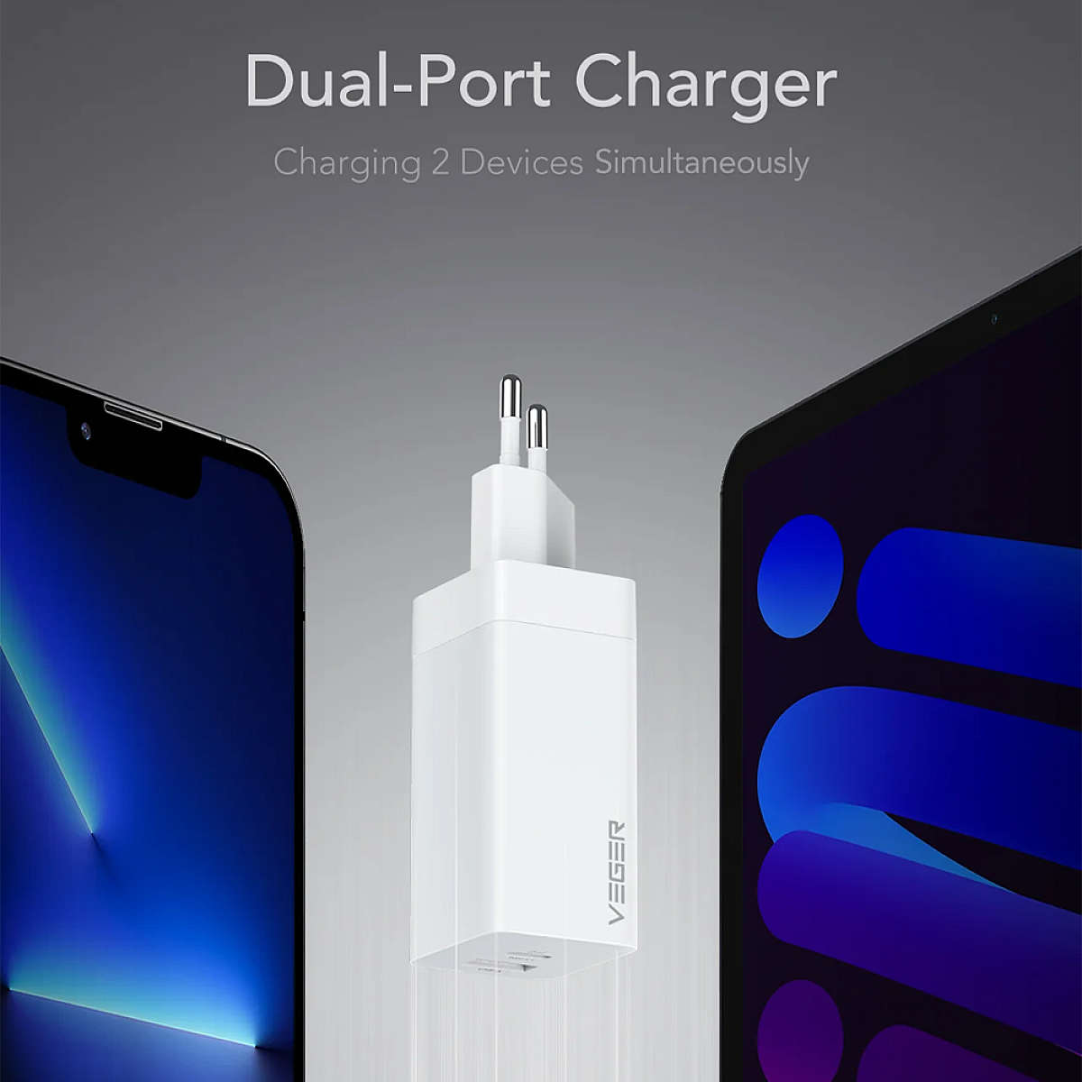 Veger 65W Dual Ports PD GaN Charger