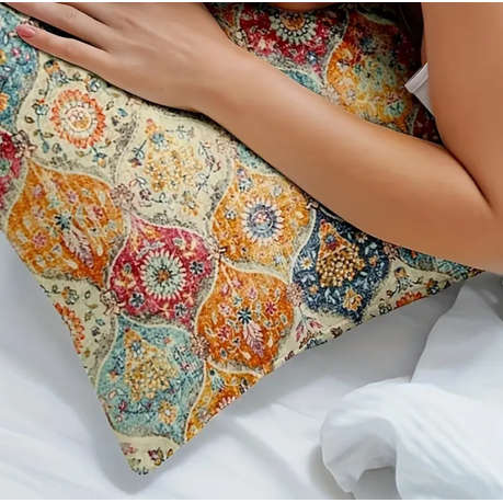Plush Bohemian Style Throw Pillow Covers Set of 2