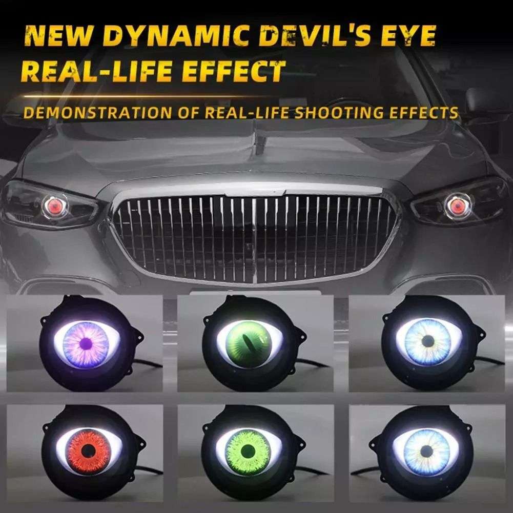 Dynamic 3' Demon Eye Projector Lens Fog Light With Remote - 2 Piece 12-36V
