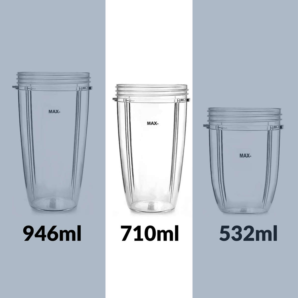 NutriBullet Replacement Tall Cup - TALL 710ml (Compatible with 600W/900W)