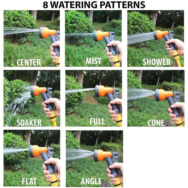 8 Pattern Water Spray Gun Garden Hose  Spray Nozzle