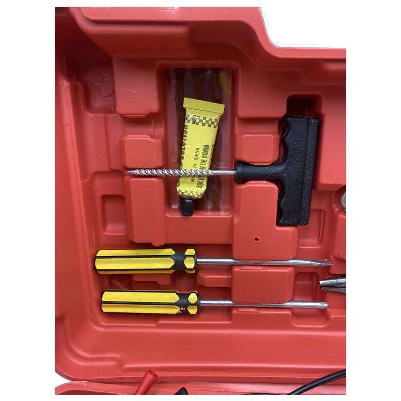 Portable Air Pump Kit With Tyre Repair Kit-EJC