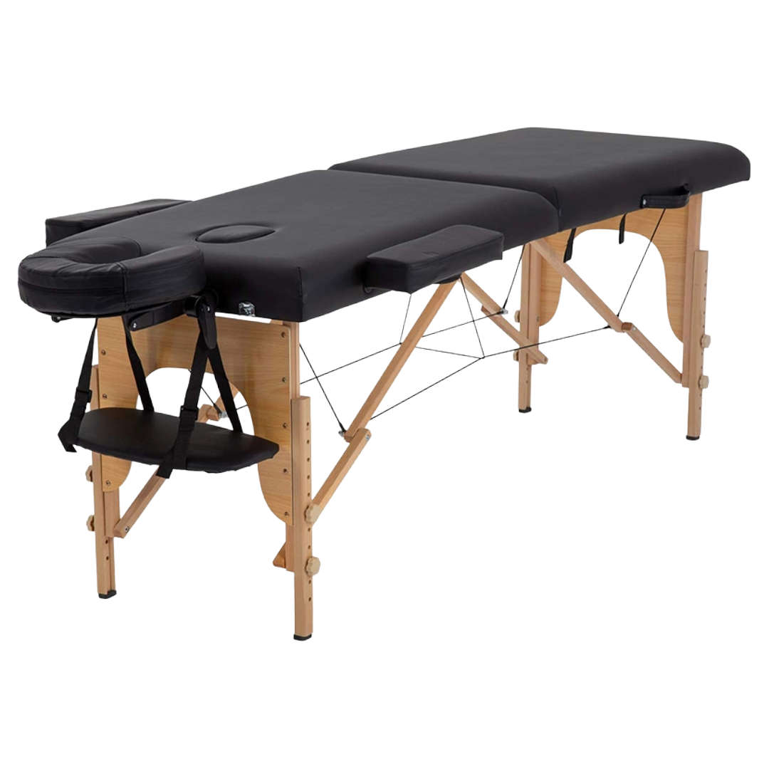 Marbella Portable 2 Part Massage Bed - Black