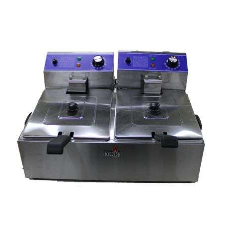 Conic 12L Two Tank Stainless Steel Electric Deep Fryer (PLEASE READ DESCRIPTION)